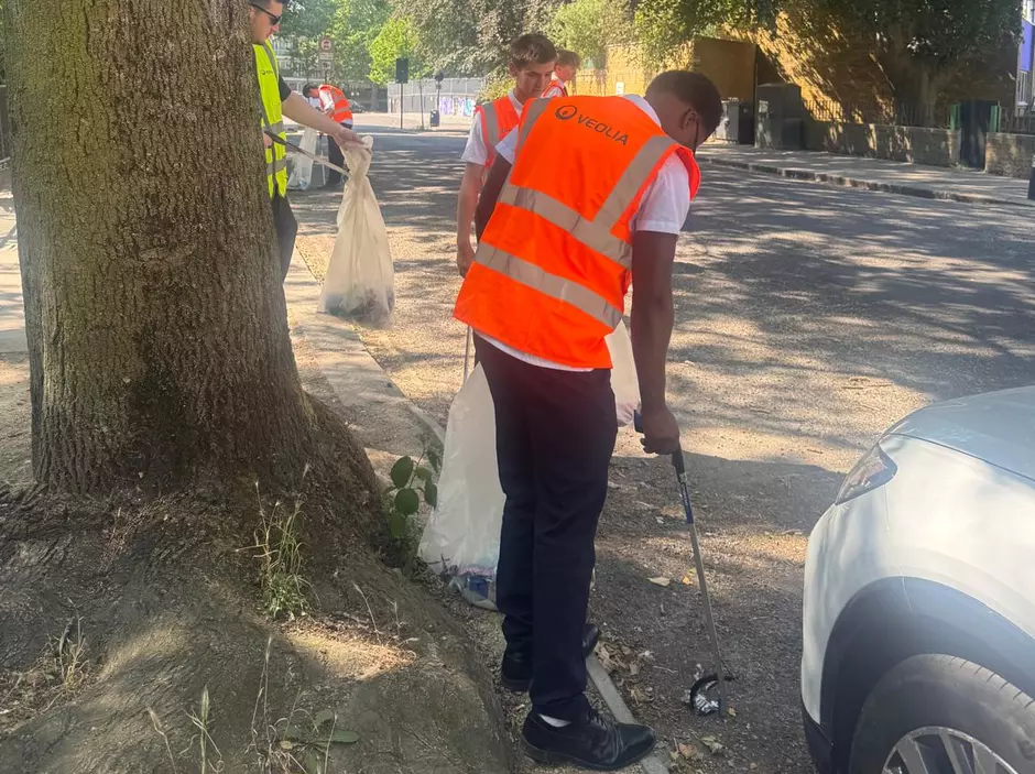 Litter picking in Camden Borough